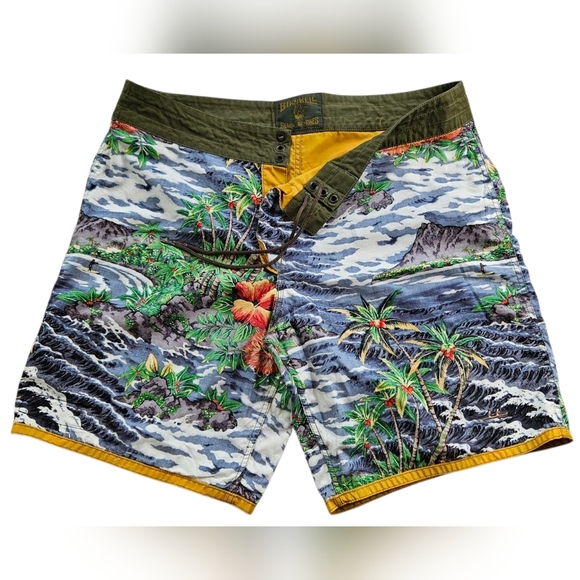 Birdwell Beach Britches 311 Aloha Board Shorts - Gold - Sz 40 - Picture 4 of 10